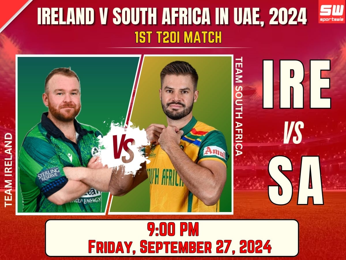Ireland vs South Africa 2024 1st T20I — Squads, Schedule, Match
