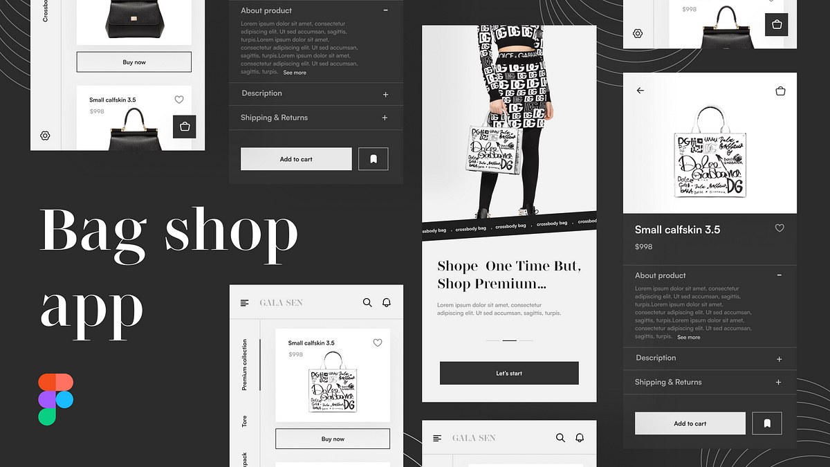 Figma Shop Bag App Design Using Figma Figma Tutorials Soudemyacademy Medium