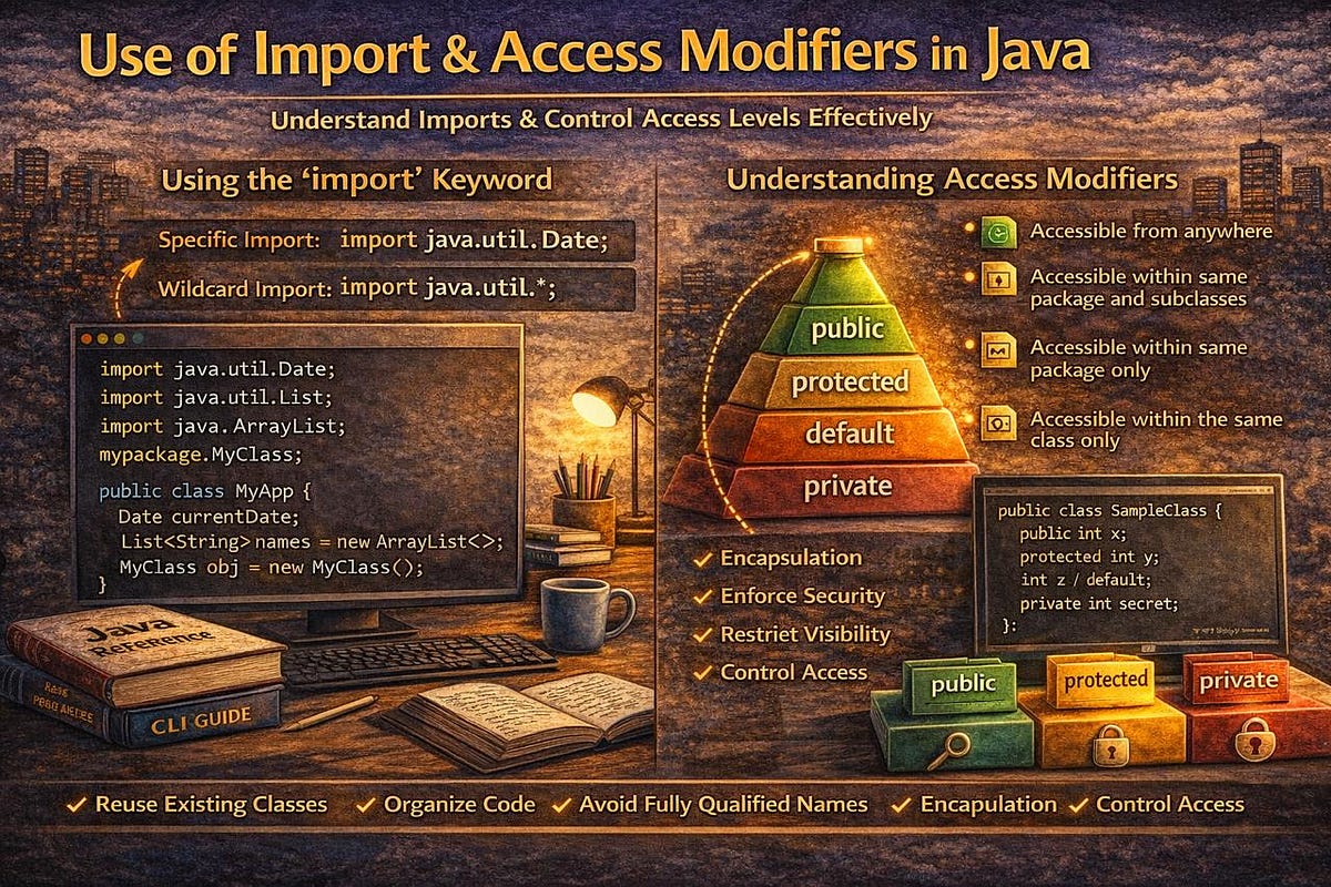 Day 9 of Learning Java: Use of Import and Access Modifiers in Java | by ...