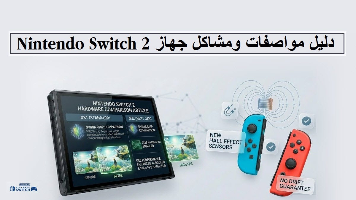 دليل مواصفات ومشاكل جهاز Nintendo Switch 2