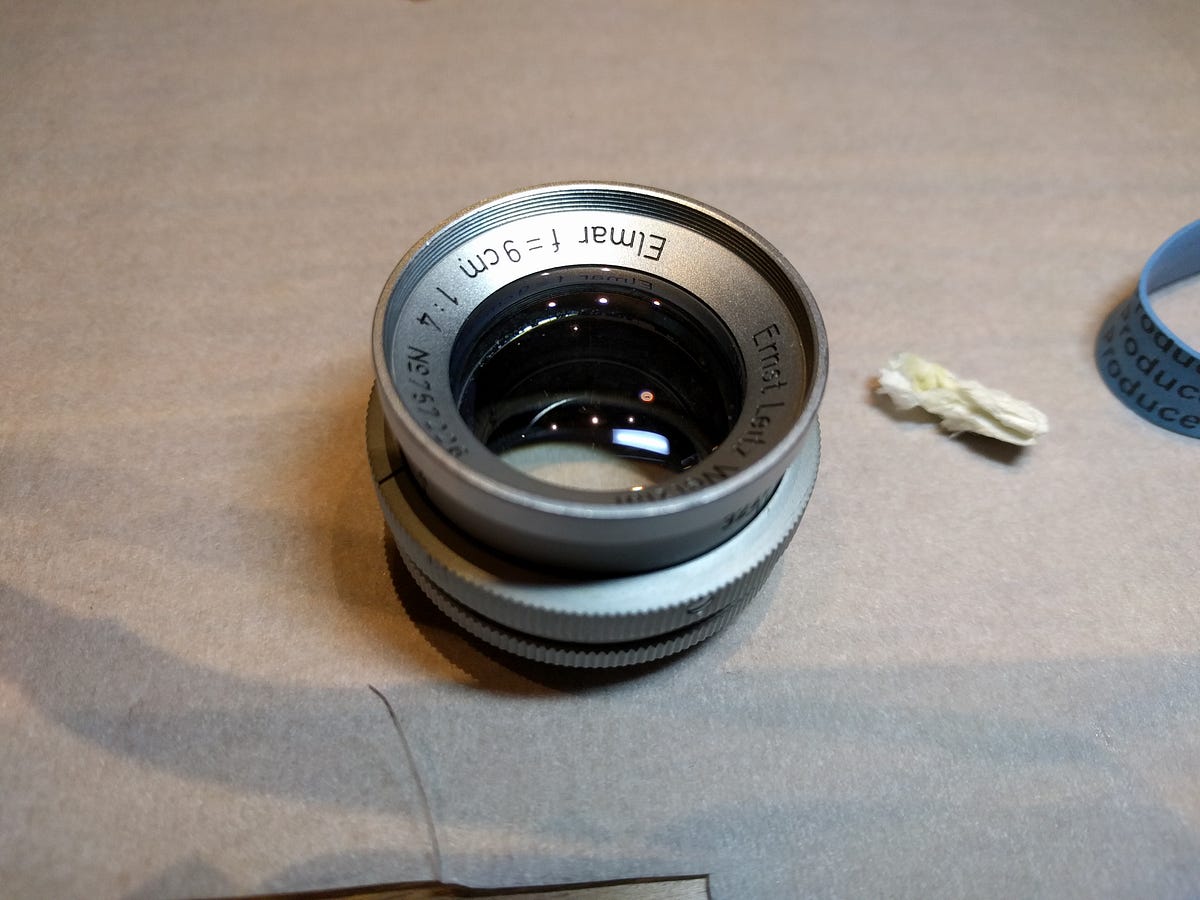 Cleaning LEICA ELMAR 9cm (90mm) f4 aperture blades and