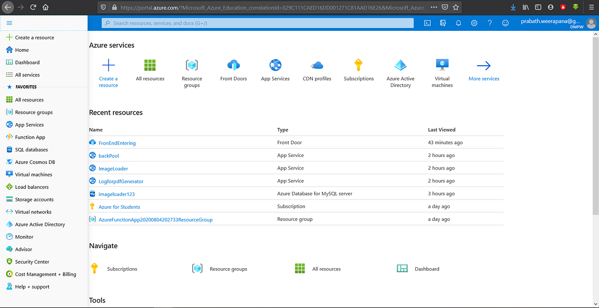 Sample Environment in Azure Cloud Platform Based on the Shared Cloud Architecture by Prabath