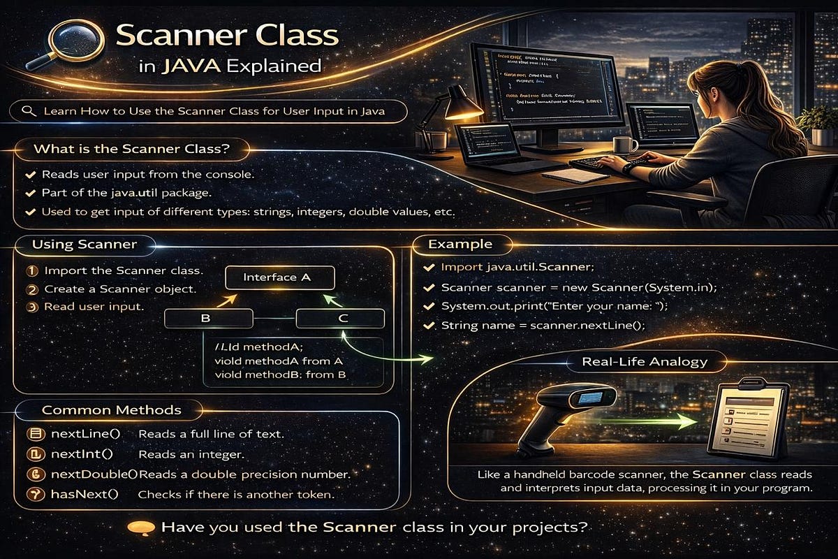 Day 31 of Learning Java: Understanding the Scanner Class in Java | by ...