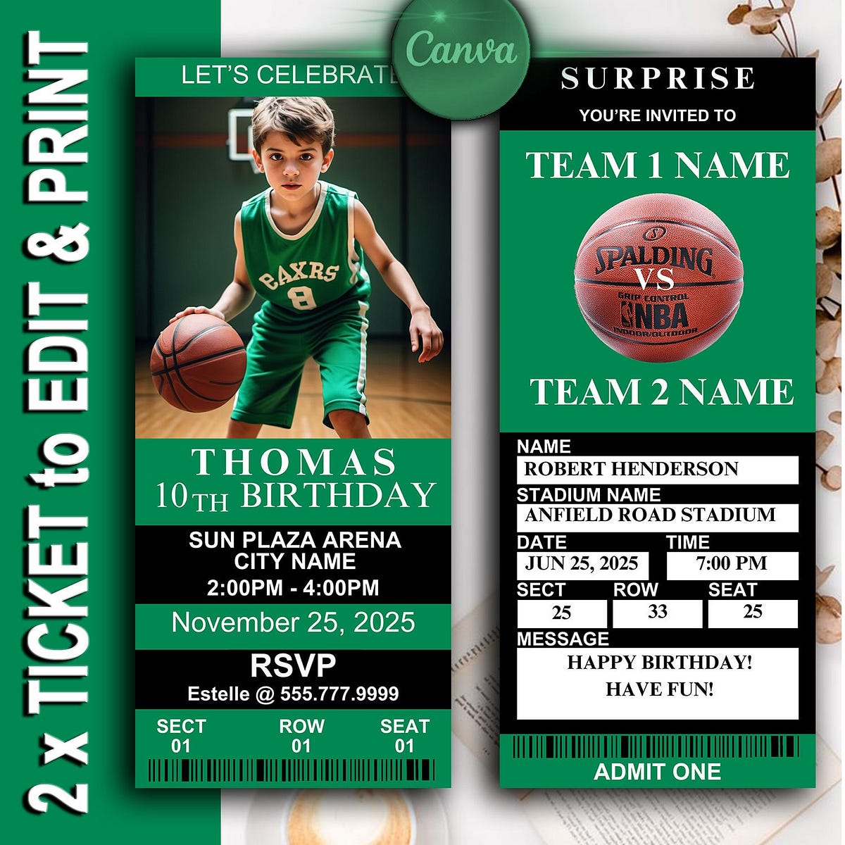 Editable Boston Themed Ticket Invitation, Boston Party Invite, Boston ...