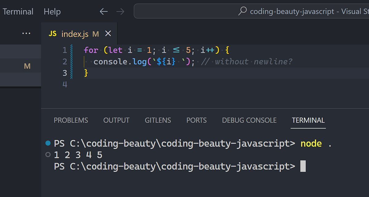 How to console.log without newline in JavaScript | by Tari Ibaba ...