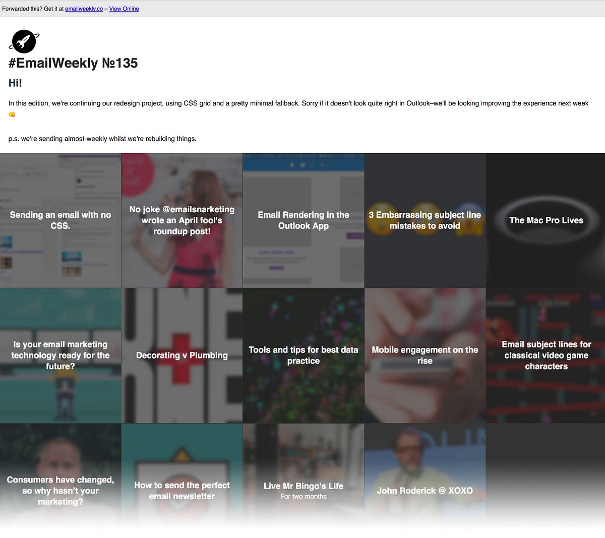 Building Email with CSS Grid. EmailWeekly Redesign — Week 2 by