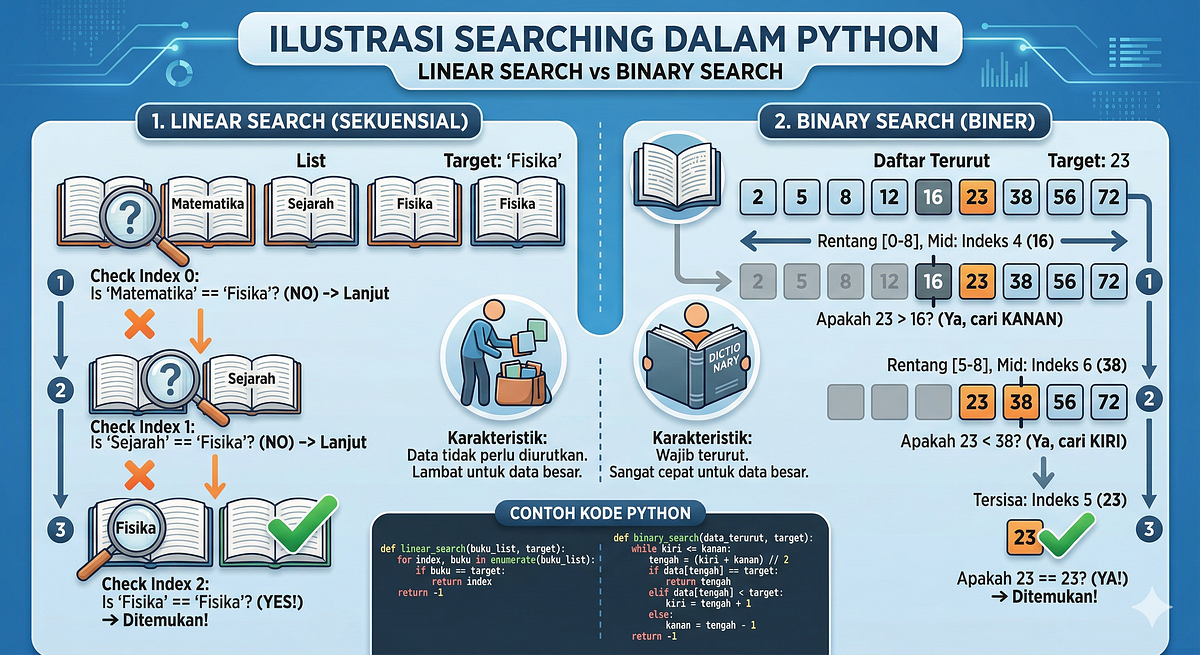 Struktur Data: Searching dalam Python | by Radja Harismansyah | Medium