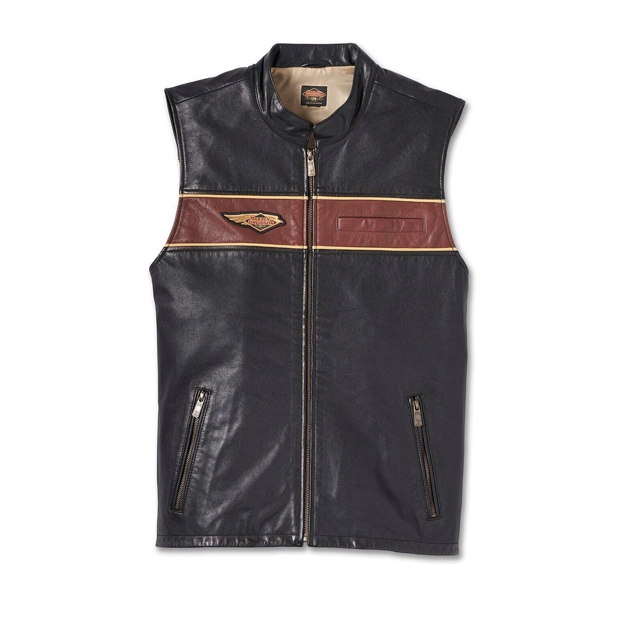 Harley Davidson Mens Layton Vintage Leather Vest
