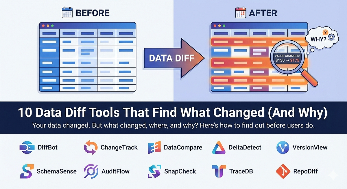 10 Data Diff Tools That Find What Changed (And Why) | by Reliable Data ...
