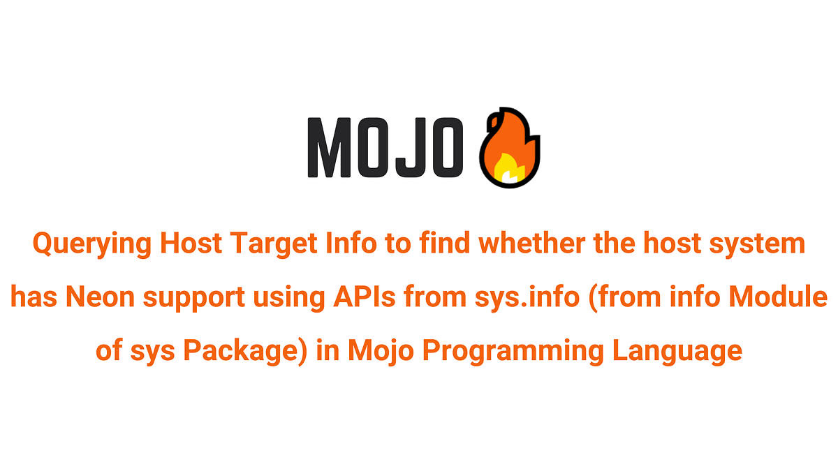 Querying Host Target Info to find whether the host system has Neon ...