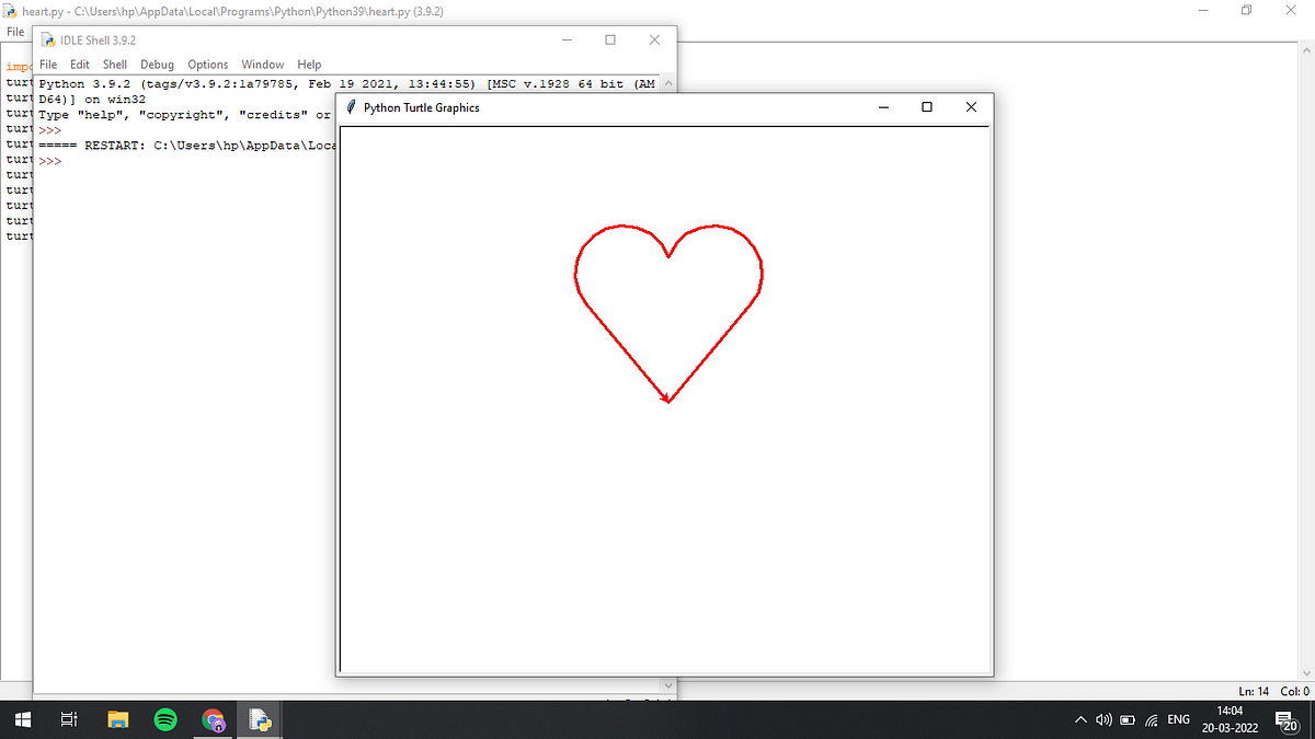 How to make a heart using python - Aishwarya Kadu - Medium