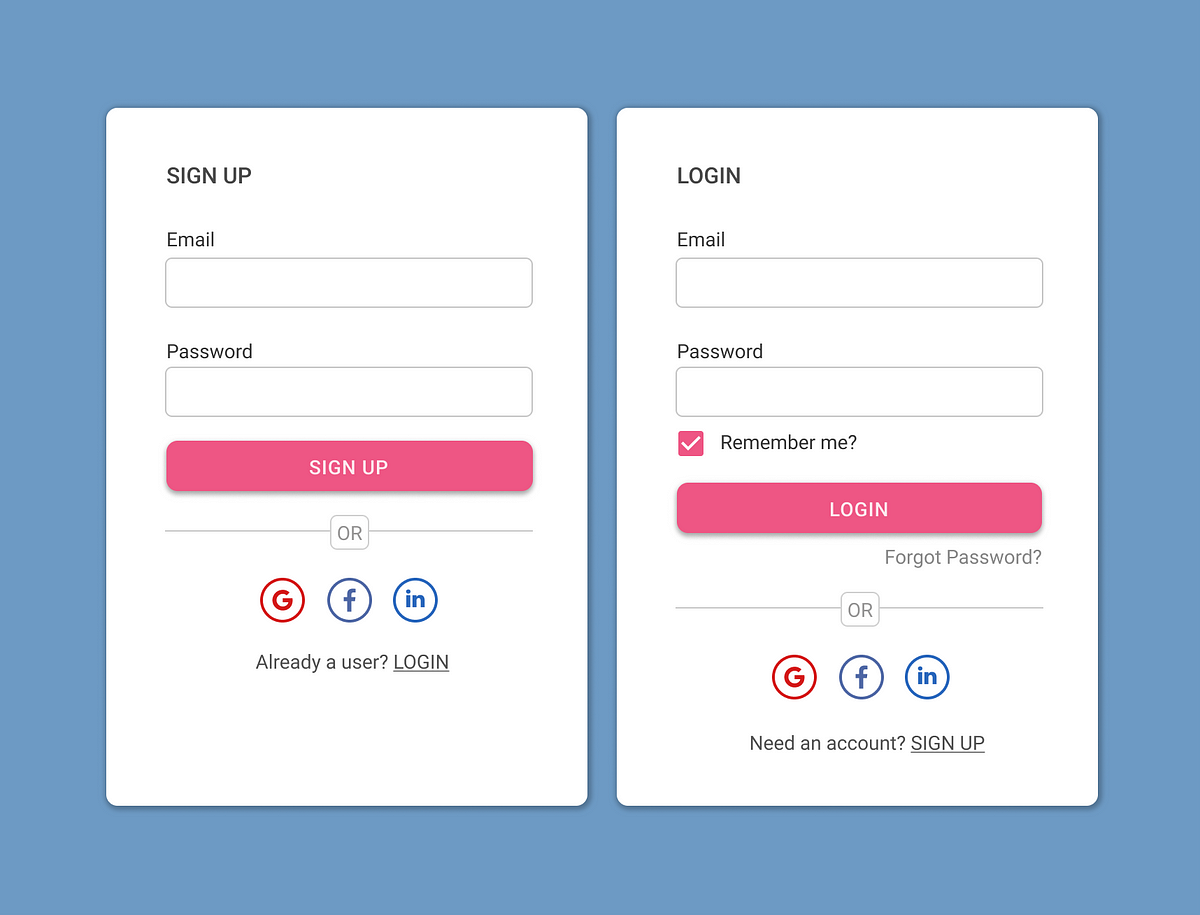 website design - What are components more important in a Login