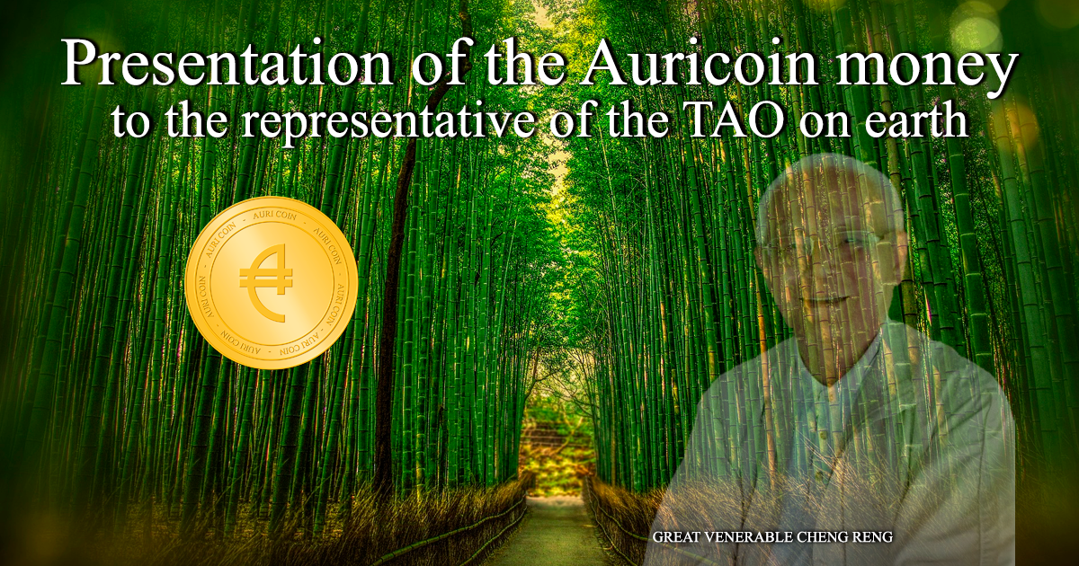 Presentation of the Auricoin money to the Representative of the TAO on Earth