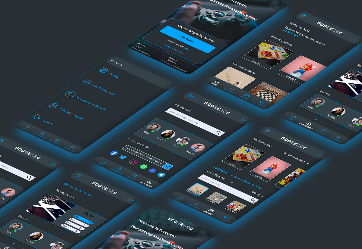 “ScoreArc” A Score Tracking App For Games. [ UX Project ] by