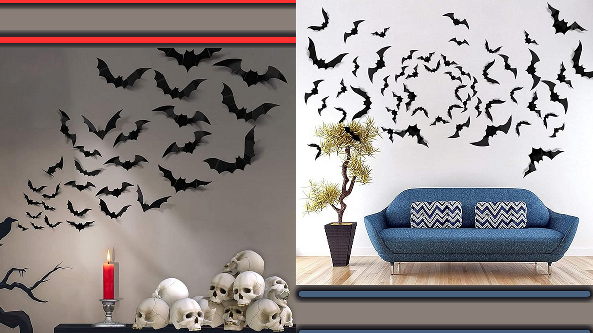 Transform Your Home with 88 PCS Halloween 3D Bat Wall Décor The