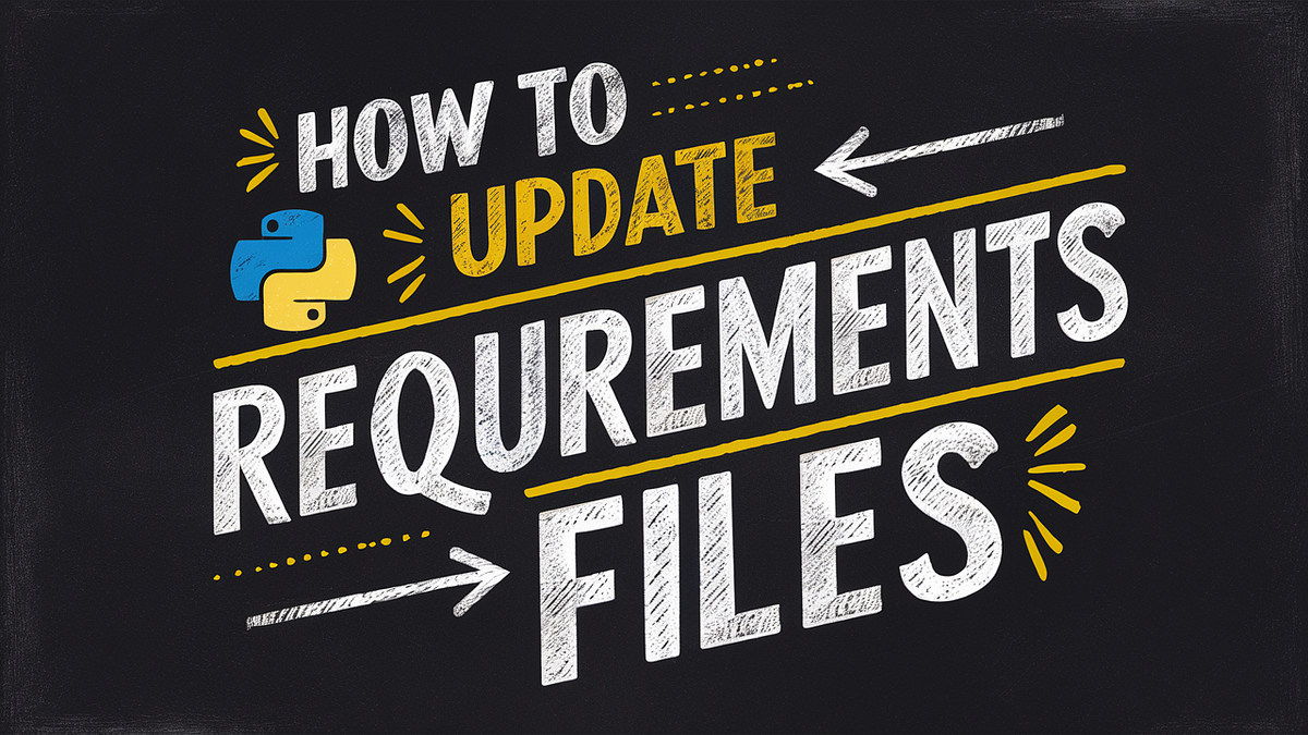 How to Update Requirements Files. How to update or create requirement ...