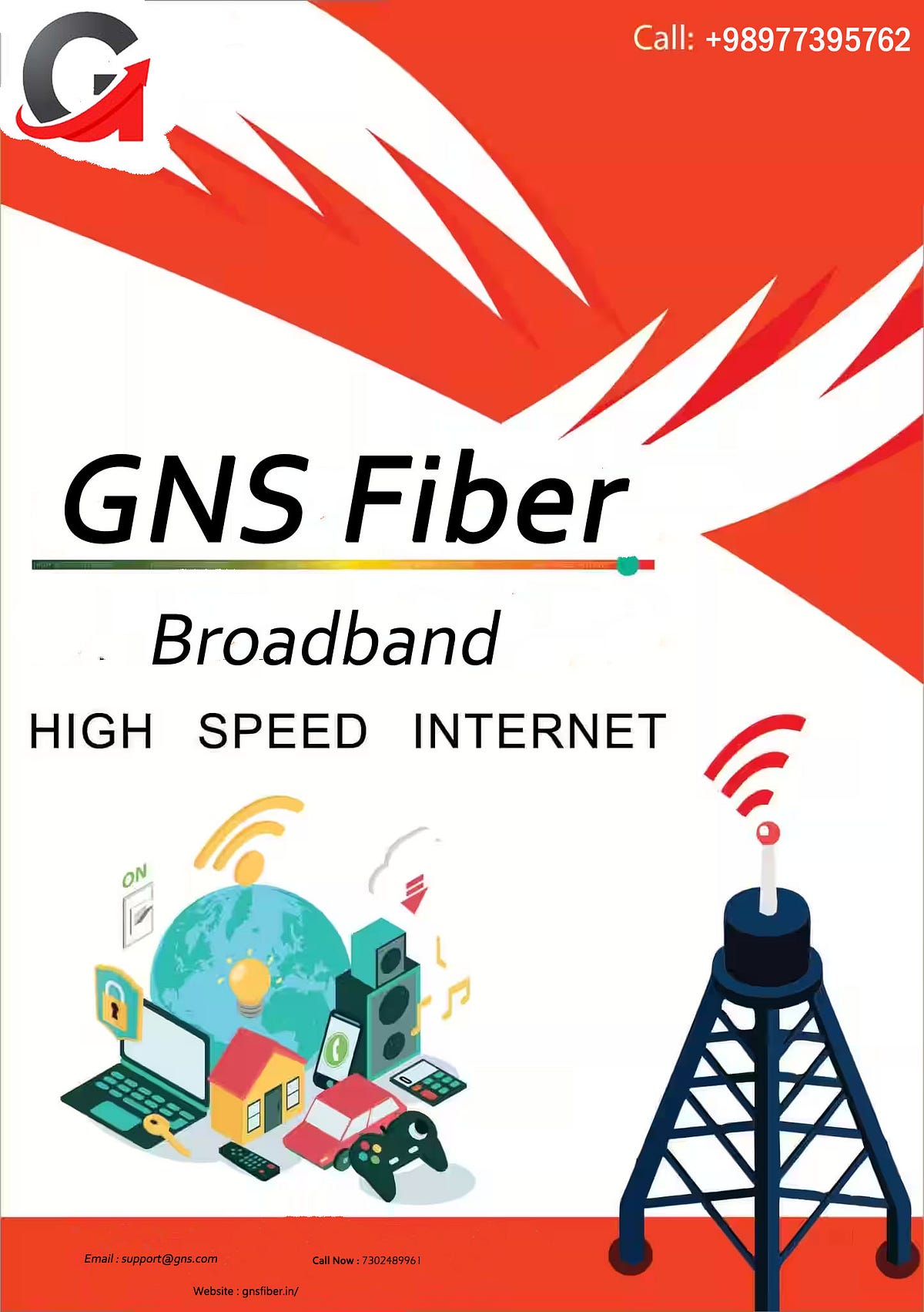 Best service provider agra GNS Fiber Medium