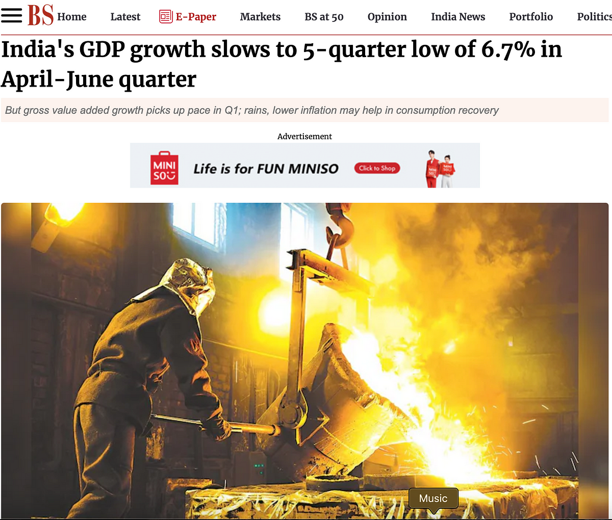 India’s Economic Growth Slows in Q1 FY 202425? Will a Rate Cut follow