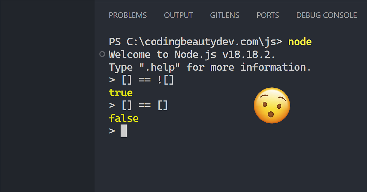 Why does [] == ![] return TRUE in JavaScript? | by Tari Ibaba | Coding ...