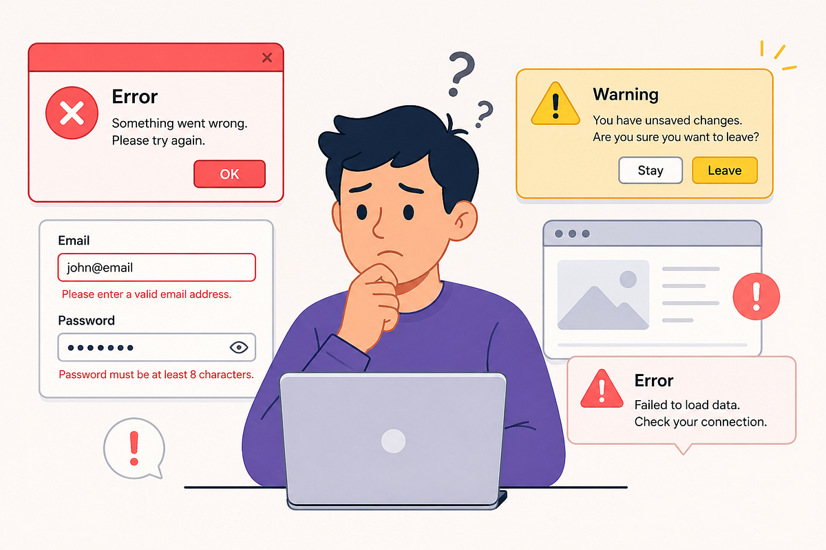 Errors and Warnings - UX Design Patterns | by Vosidiy | Bootcamp | Medium