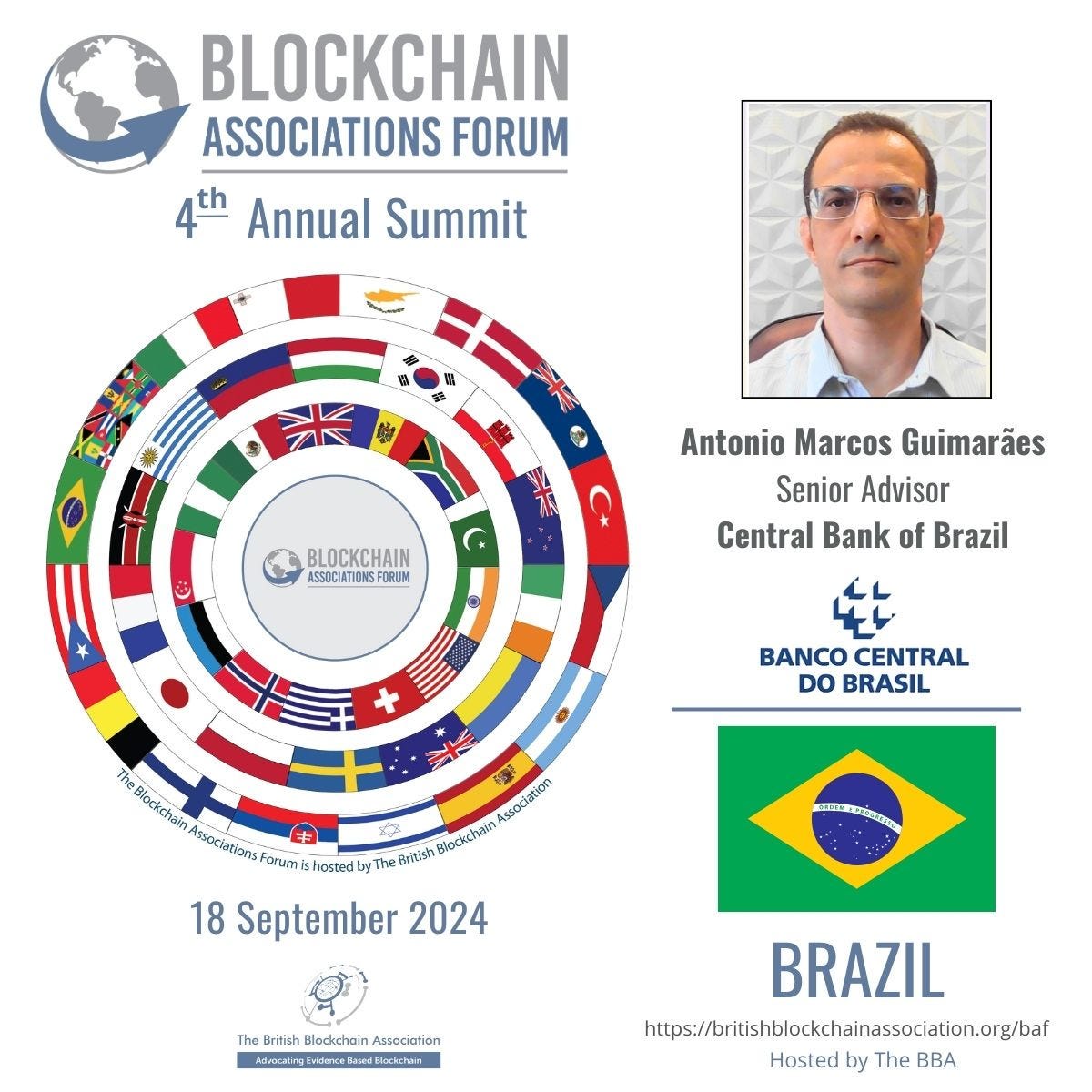 Mr Antonio Guimaraes of Banco Central do Brasil to Represent Brazil at 2024 BAF Summit