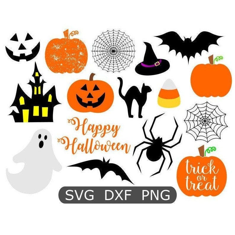 Halloween SVG Bundle, Happy Halloween SVG, Pumpkin SVG, Digital ...