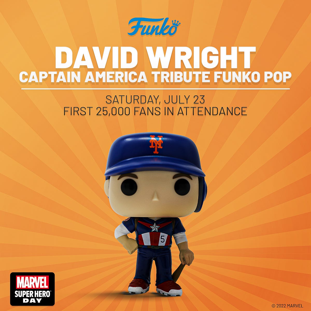 METS ANNOUNCE DAVID WRIGHT CAPTAIN AMERICA TRIBUTE FUNKO POP! COLLECTIBLE, by New York Mets