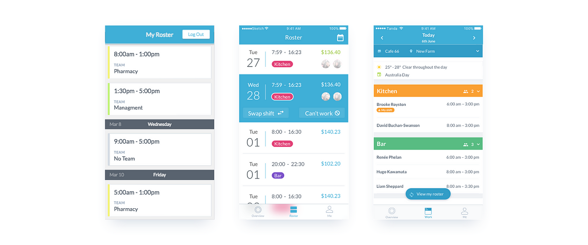Designing Rosters in the Tanda Mobile App