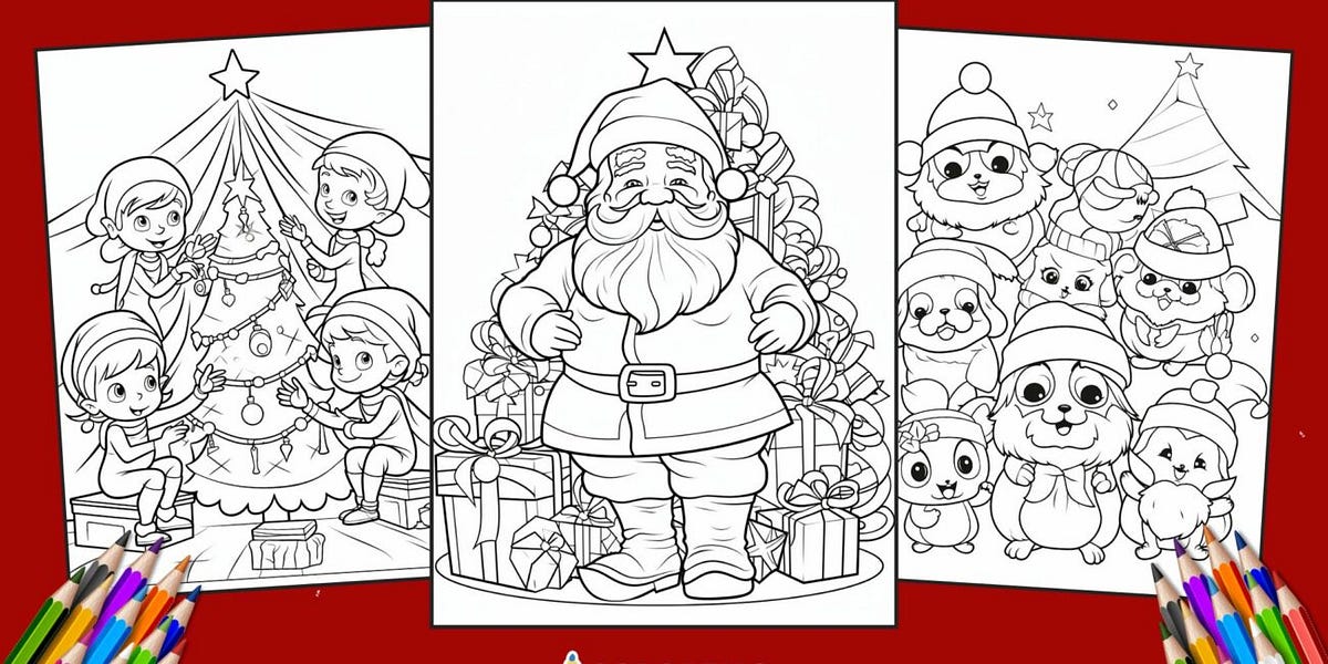 100 Free Christmas Coloring Pages: A Festive Journey of Creativity for Kids  by The Coloring 