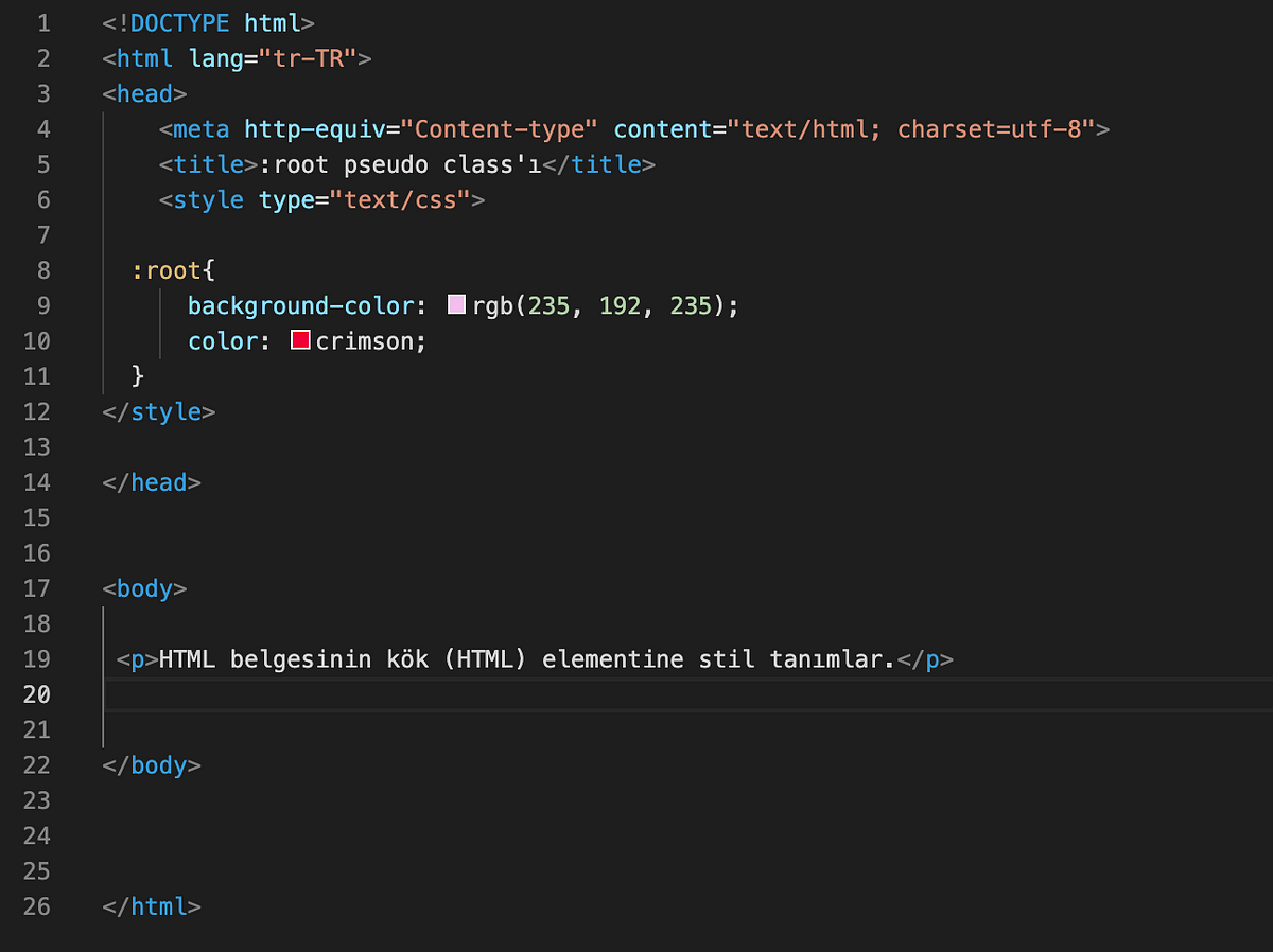 CSS Root , Target, Empty, Not() Pseudo Class’ları By Kübra CSS Root , Target, Empty, Not() Pseudo Class’ları By Kübra