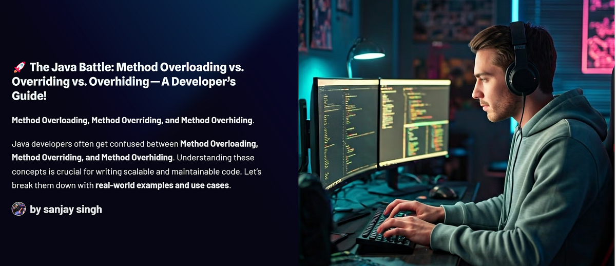 🚀 The Java Battle: Method Overloading vs. Overriding vs. Overhiding — A ...