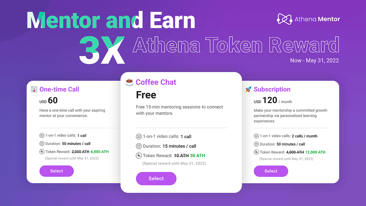 Mentor and Earn 3X Athena Token Reward Today! by Athena Mentor Medium
