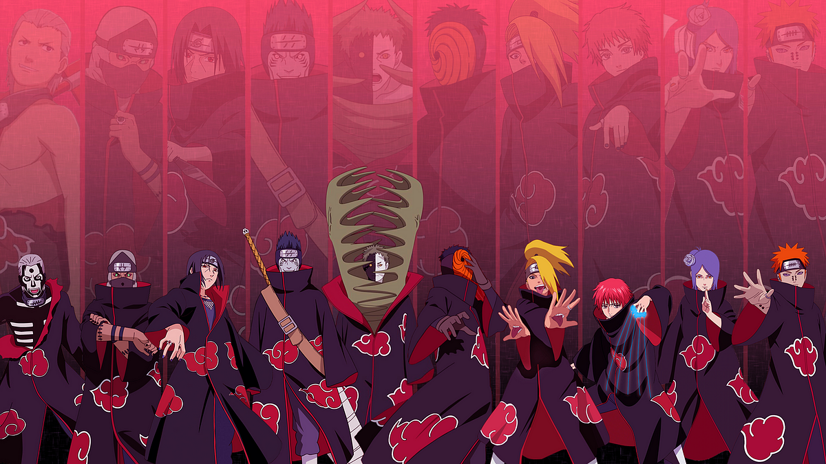 Naruto Shippuden: Ten Members in Akatsuki Reflect Ten Greatest