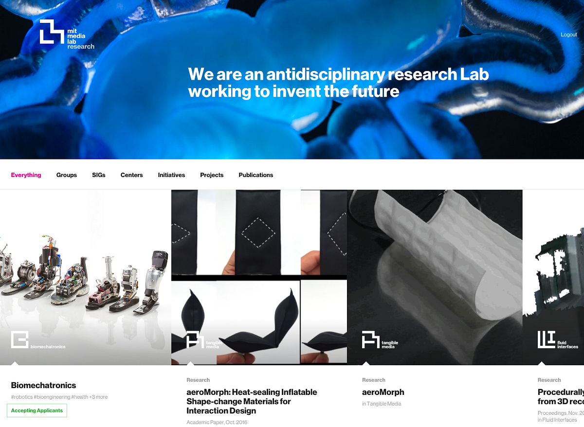 About the new Media Lab website. by Stacie Slotnick, assistant