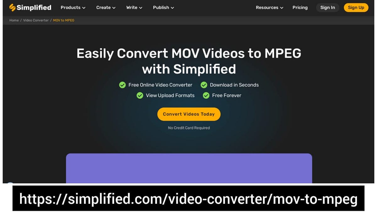 Effortlessly Convert MOV Videos to MPEG with Simplified UserFriendly