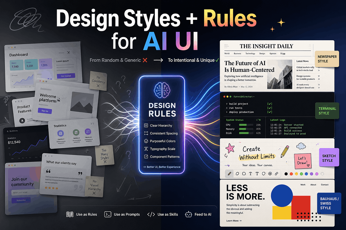 I Tested 4 More Unusual UI Design Styles That Transform AI UI | by ...