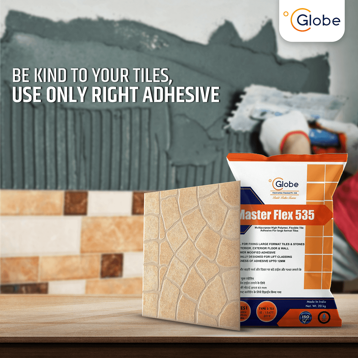 Globe Construction Chemicals Leading the Charge Among Tile Adhesive