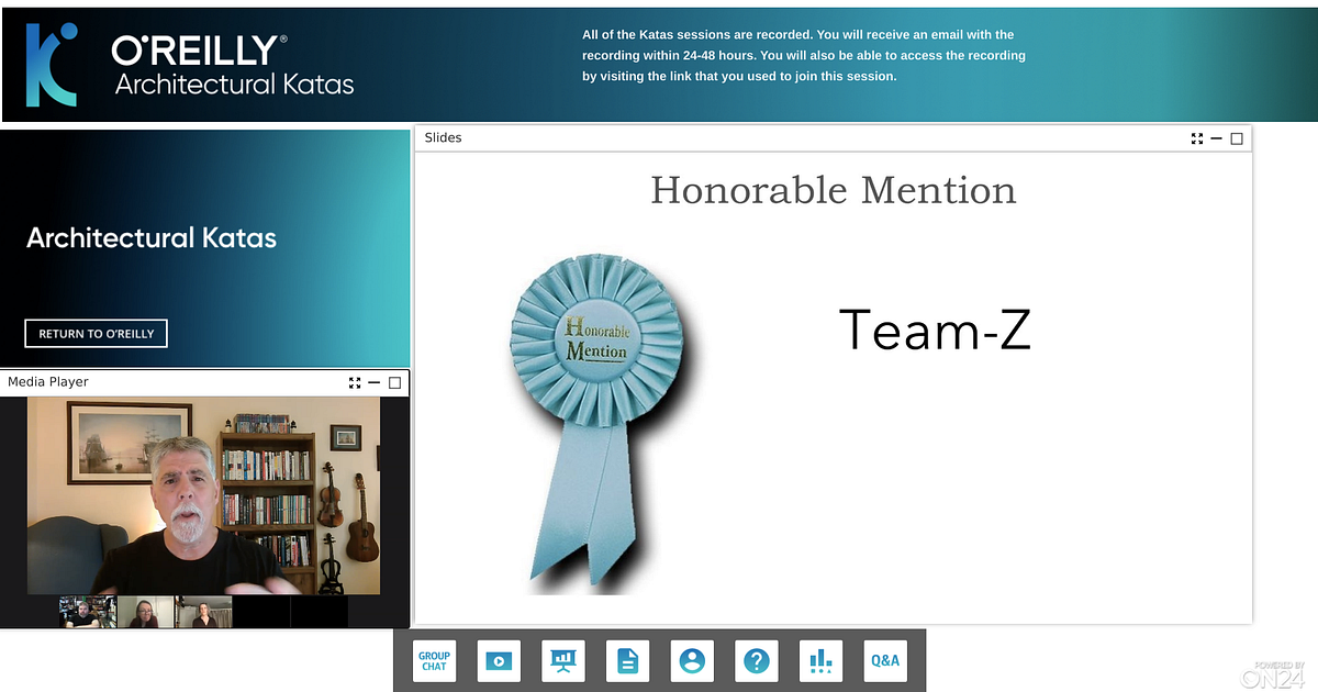 Recognition at O’reilly’s Architectural Katas EngineeringZemoso
