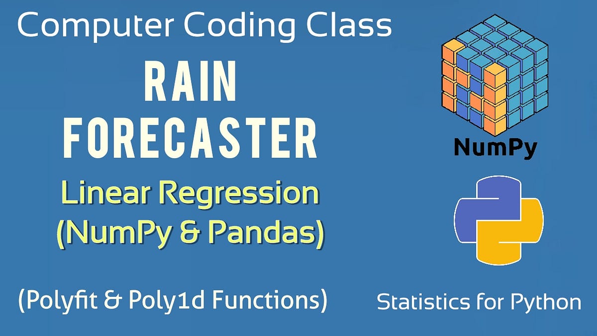 Linear Regression in Python https://youtu.be/9B-gKB60R3s Linear ...
