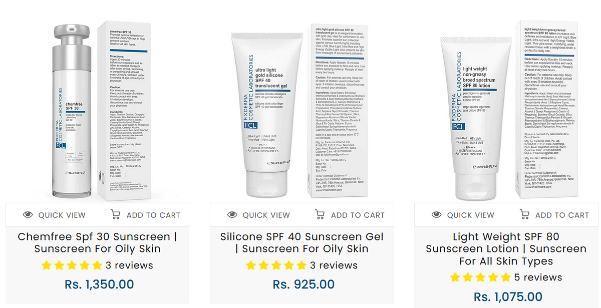 Which sunscreen is best for face? FCL SKIN CARE Medium