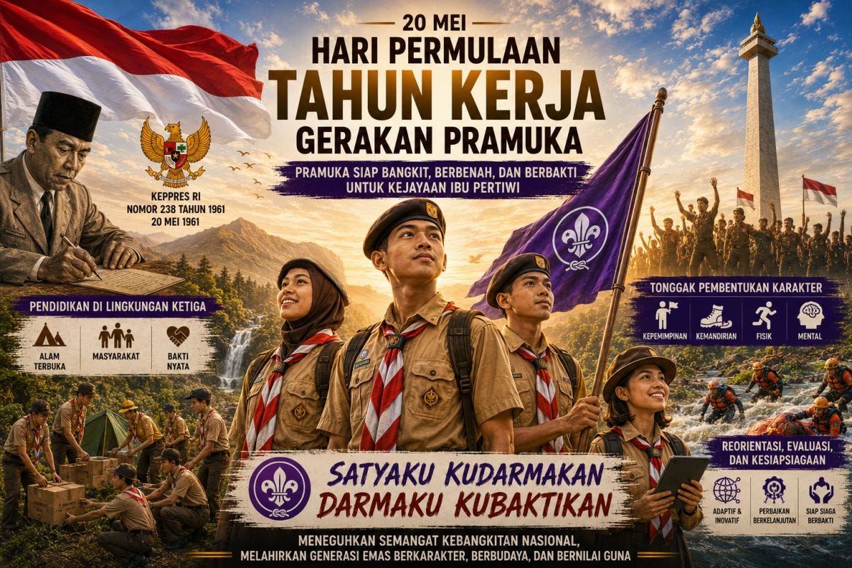 20 Mei, Teguhkan Urgensi Hari Permulaan Tahun Kerja Gerakan Pramuka sebagai Poros Kebangkitan…
