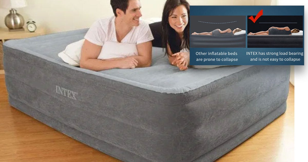 Intex Air Mattress With BuiltIn Pump Inflatable Bed by Silva Bella