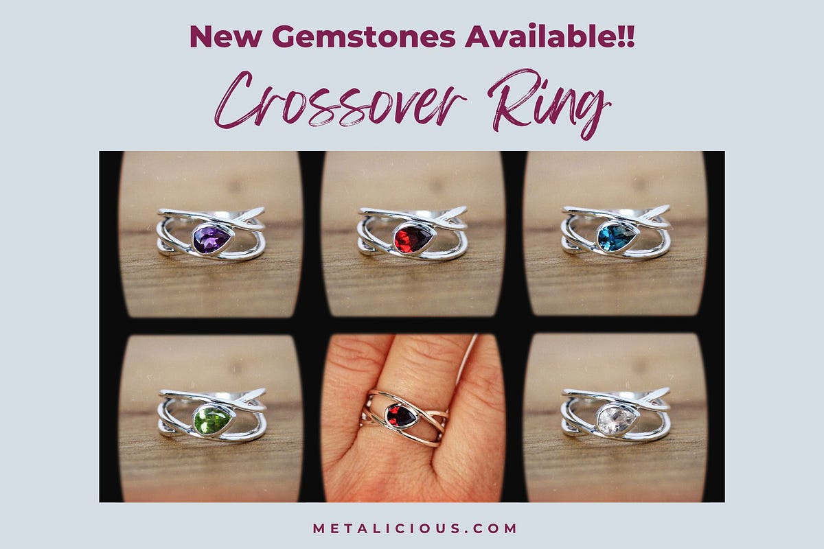 Elegance Redefined: Criss Crossover Rings by Metalicious Jewelry