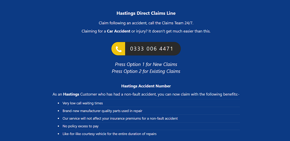Hastings Claims Number A Reliable Solution for Insurance Claims by