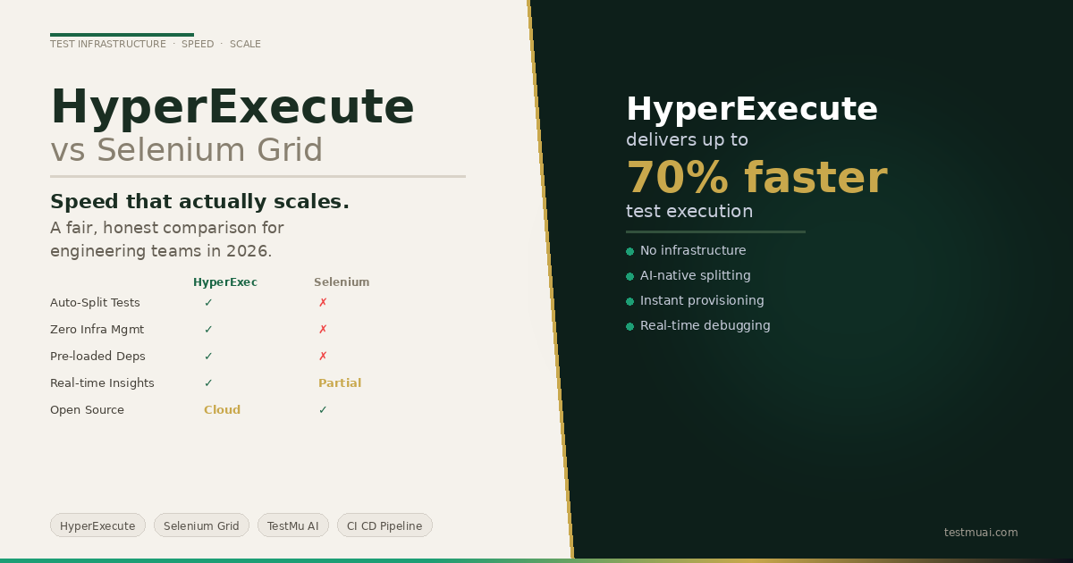 HyperExecute vs Selenium Grid: Speed That Actually Scales | TestMu AI(Formerly LambdaTest)