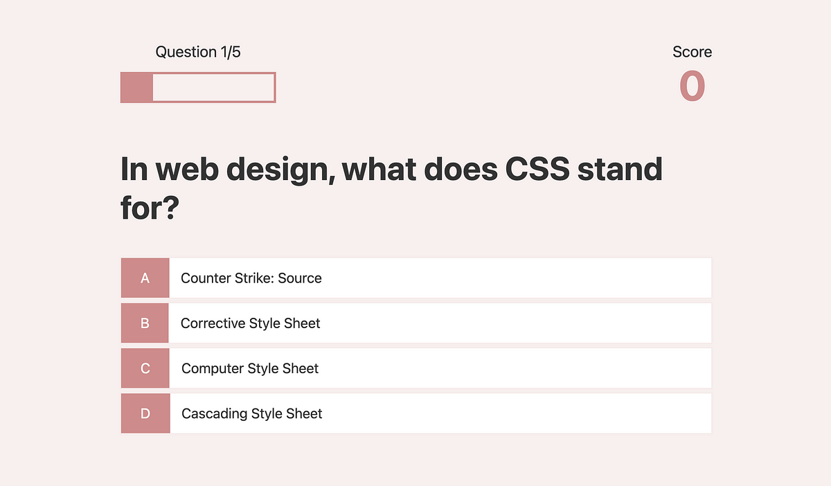 JavaScript — Build a Quiz Application | by Jessica Lee | Nerd For Tech ...