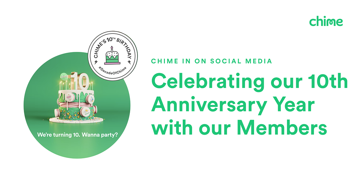 Chime in on Social Media Celebrating Chime’s 10th Anniversary Year