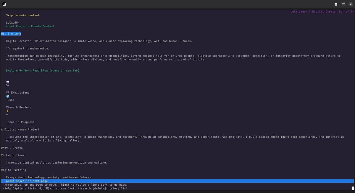 Modern Design, Open Web — Why I Redesigned luka.run