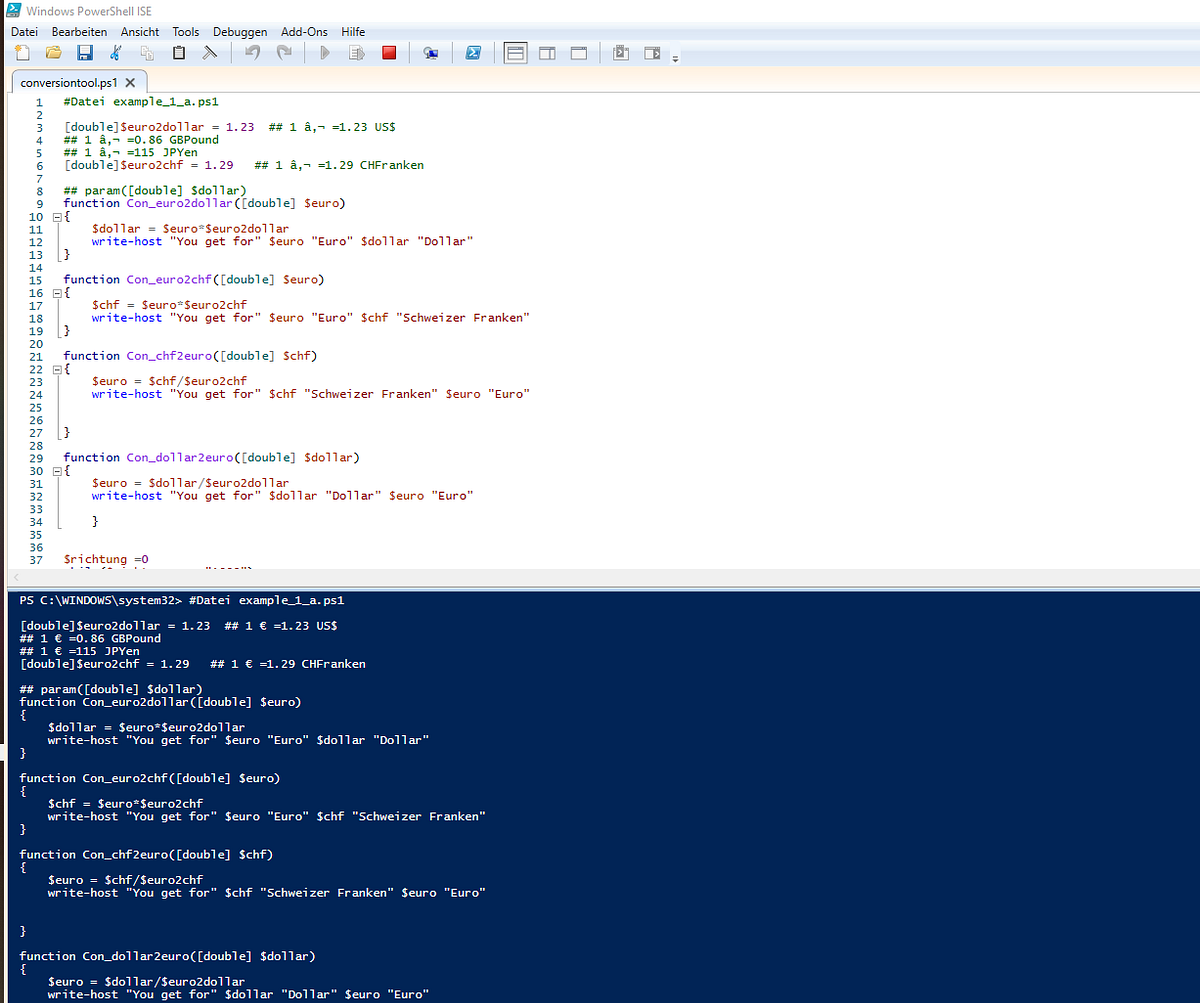 A mini Powershell currencyconversion tool D H3L3Kdh0riA Medium