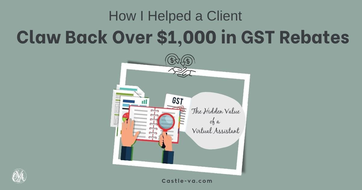 How I Helped a Client Claw Back Over $1,000 in GST Rebates
